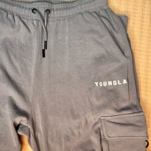 YoungLA Men's Gray Jogger Pants size L